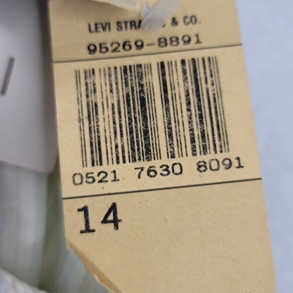 Levis Group Twelve Vintage Striped Midi Skirt Soft Cotton USA 14 *Callout - Picture 8 of 13